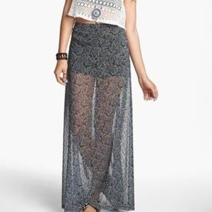 Mimi chica boho Sheer Maxi skirt